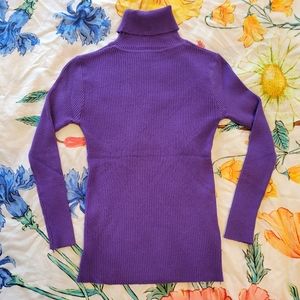 Purple Turtleneck Sweater
